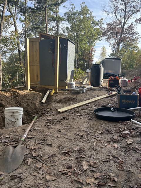 Site Work photo from the Ridgetop Refuge cabin build, October 3, 2025