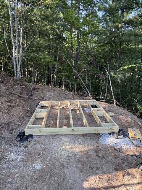 Site Work photo from the Ridgetop Refuge cabin build, July 7, 2025
