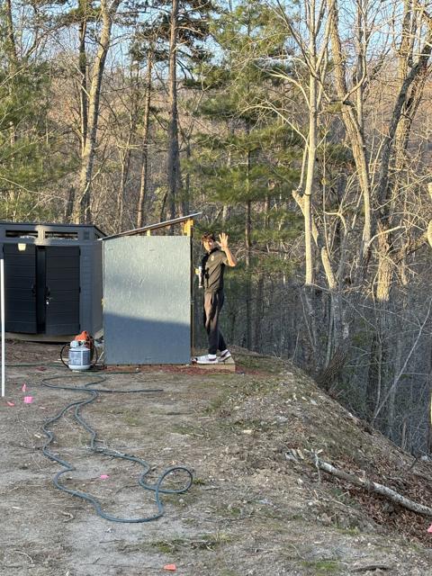 General photo from the Ridgetop Refuge cabin build, March 14, 2026