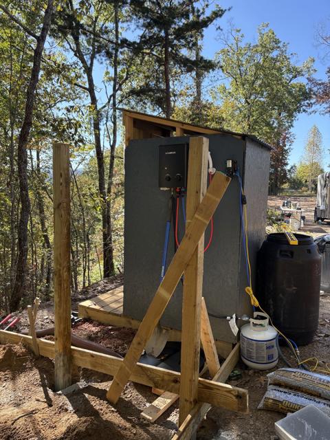 Site Work photo from the Ridgetop Refuge cabin build, October 3, 2025