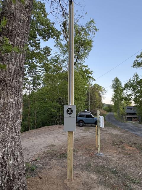 General photo from the Ridgetop Refuge cabin build, April 27, 2026