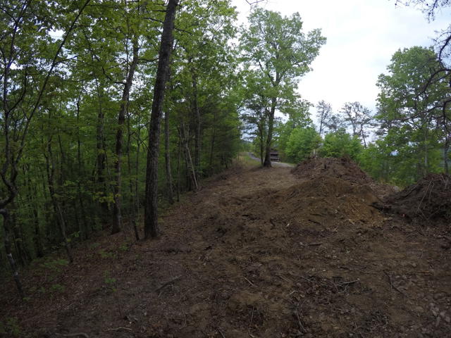 Land Clearing photo from the Ridgetop Refuge cabin build, April 27, 2024