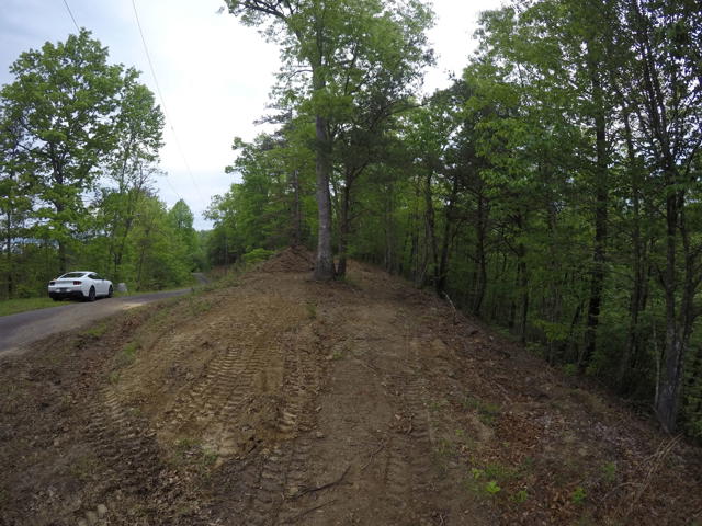 Land Clearing photo from the Ridgetop Refuge cabin build, April 27, 2024