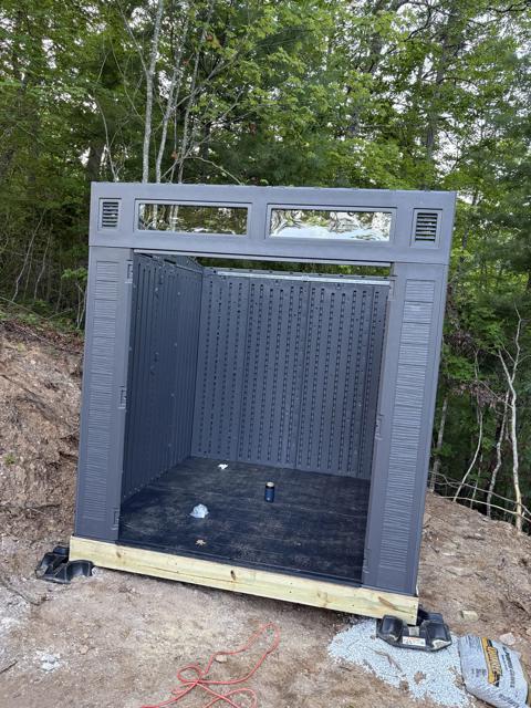 Site Work photo from the Ridgetop Refuge cabin build, July 7, 2025