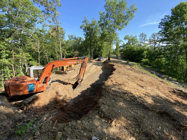 Land Clearing photo from the Ridgetop Refuge cabin build, June 14, 2024
