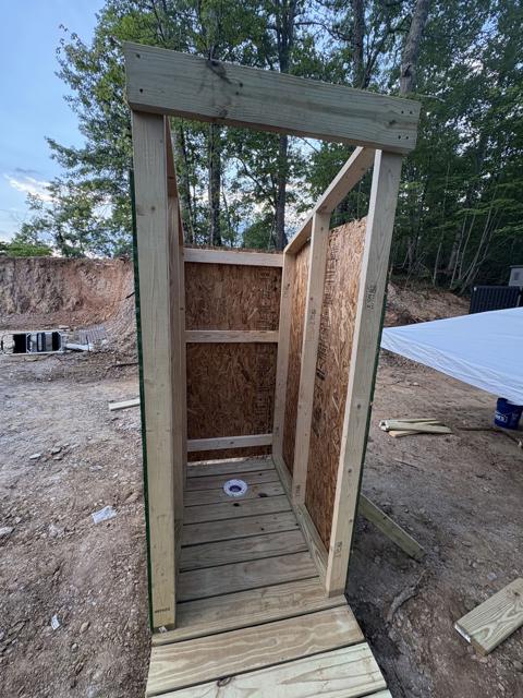 Site Work photo from the Ridgetop Refuge cabin build, July 8, 2025