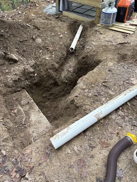 Site Work photo from the Ridgetop Refuge cabin build, October 5, 2025