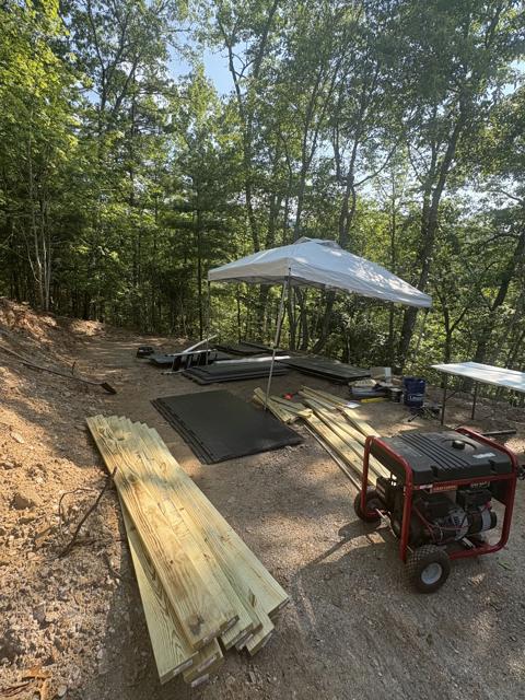 Site Work photo from the Ridgetop Refuge cabin build, July 7, 2025