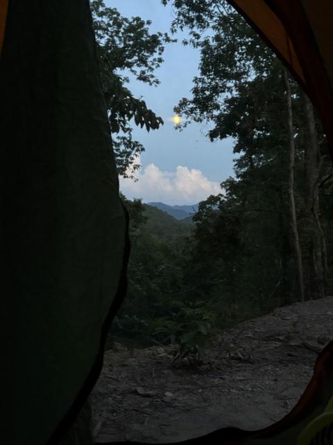 Site Work photo from the Ridgetop Refuge cabin build, July 8, 2025