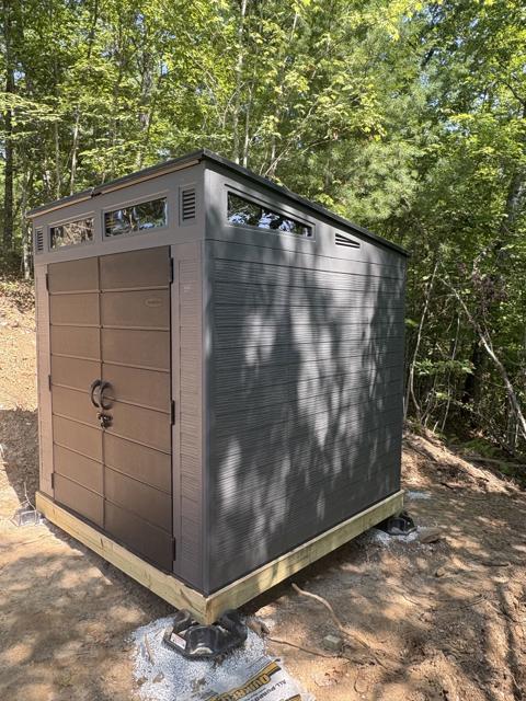 Site Work photo from the Ridgetop Refuge cabin build, July 8, 2025